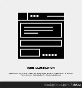 File, Browser, Computing, Code Solid Black Glyph Icon