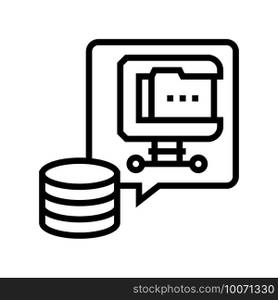 file compression digital processing line icon vector. file compression digital processing sign. isolated contour symbol black illustration. file compression digital processing line icon vector illustration