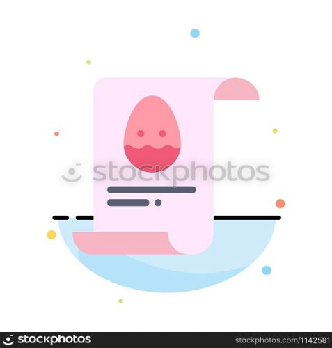 File, Data, Easter, Egg Abstract Flat Color Icon Template