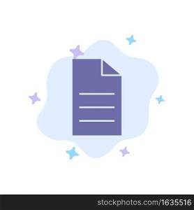 File, Data, User, Interface Blue Icon on Abstract Cloud Background