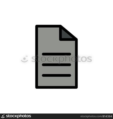 File, Data, User, Interface Flat Color Icon. Vector icon banner Template