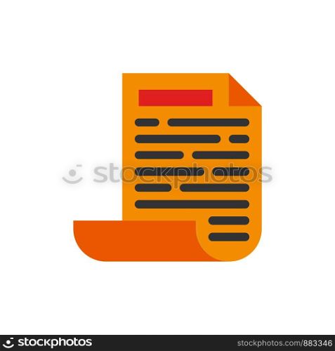 File, Design, Document Flat Color Icon. Vector icon banner Template