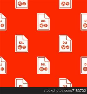 File DLL pattern repeat seamless in orange color for any design. Vector geometric illustration. File DLL pattern seamless