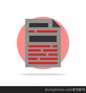 File, Document, Design Abstract Circle Background Flat color Icon