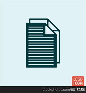 File document icon. File document icon. File document logo. File document symbol. Document icon isolated minimal design. Document file icon. Vector illustration.