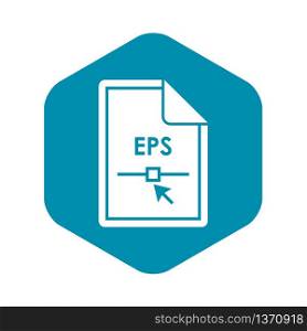 File EPS icon in simple style isolated on white background. Document type symbol. File EPS icon, simple style