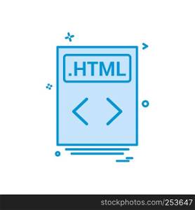 file files html icon vector design