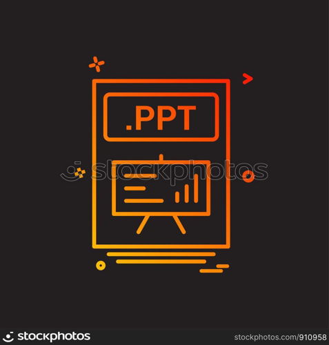 file files ppt icon vector design