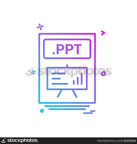 file files ppt icon vector design