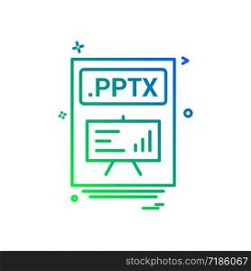 file files pptx icon vector design
