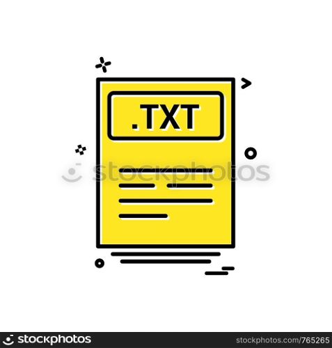 file files txt icon vector design