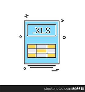 file files xls icon vector design