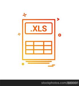 file files xls icon vector design