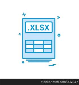 file files xlsx icon vector design