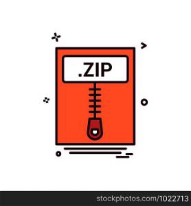 file files zip icon vector design