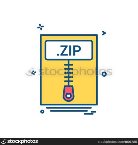 file files zip icon vector design