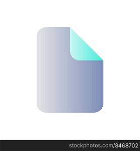 File flat gradient color ui icon. Desktop shortcut. Note taking application. Document format. Simple filled pictogram. GUI, UX design for mobile application. Vector isolated RGB illustration. File flat gradient color ui icon