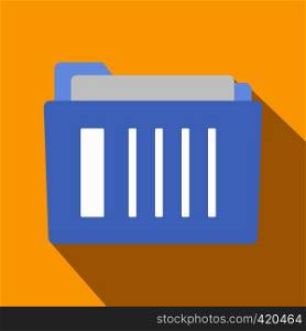 File folder flat icon on orange background. File folder flat icon