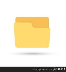 File folder icon. Application design, logo, theme design. Flat style