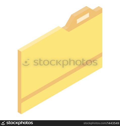 File folder icon. Isometric of file folder vector icon for web design isolated on white background. File folder icon, isometric style