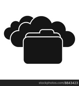File folder icon simple vector. Data cloud. Storage server. File folder icon simple vector. Data cloud