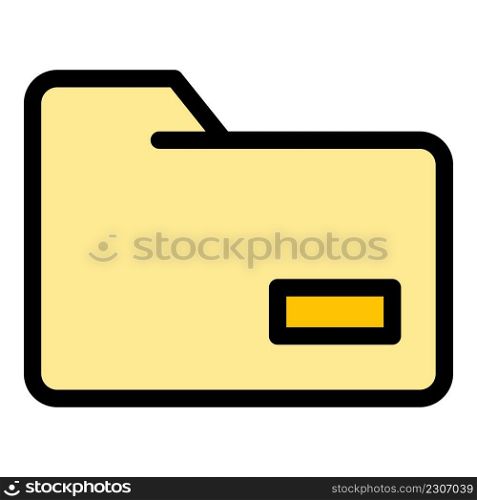 File folder store icon. Outline file folder store vector icon color flat isolated. File folder store icon color outline vector