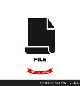 file icon in trendy flat style, document icon