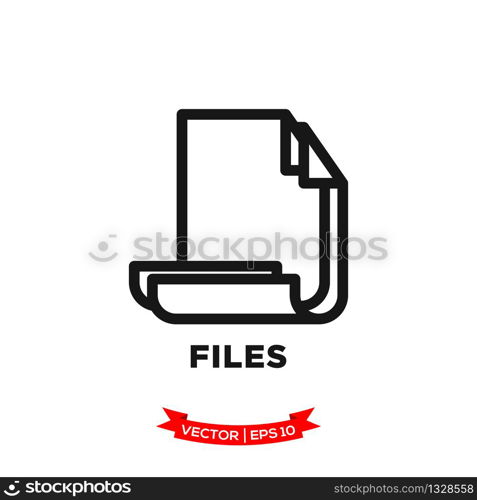 file icon in trendy flat style, document icon