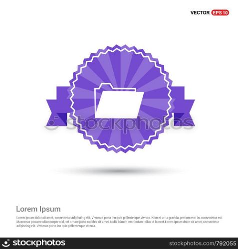 File Icon - Purple Ribbon banner