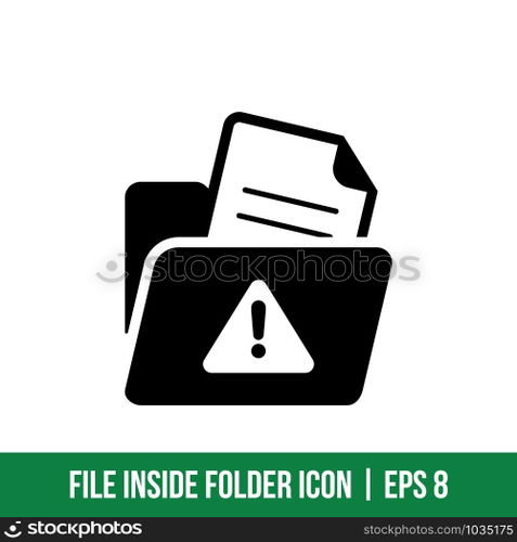 File inside Folder Icon Vector Template Solid Color