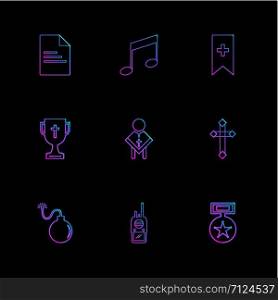 file , music, mp3, tag , trophy, father ,cross, bomb, medal , icon, vector, design, flat, collection, style, creative, icons