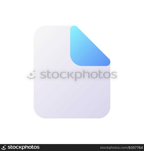File pixel perfect flat gradient color ui icon. Attach document. Send message. Digital information. Simple filled pictogram. GUI, UX design for mobile application. Vector isolated RGB illustration. File pixel perfect flat gradient color ui icon