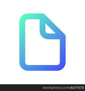 File pixel perfect gradient linear ui icon. Desktop shortcut. Note taking application. Document format. Line color user interface symbol. Modern style pictogram. Vector isolated outline illustration. File pixel perfect gradient linear ui icon