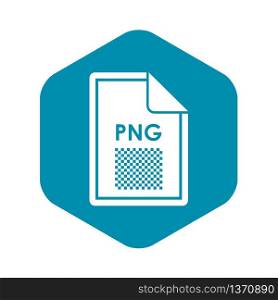 File PNG icon in simple style isolated on white background. Document type symbol. File PNG icon, simple style