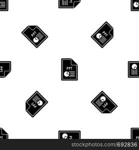 File PPT pattern repeat seamless in black color for any design. Vector geometric illustration. File PPT pattern seamless black