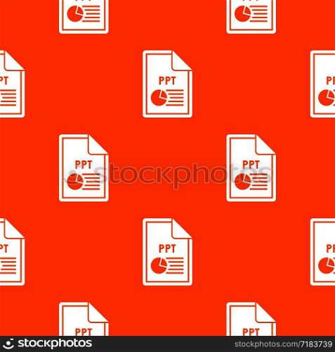 File PPT pattern repeat seamless in orange color for any design. Vector geometric illustration. File PPT pattern seamless