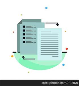 File, Share, Transfer, Wlan, Share it Abstract Flat Color Icon Template