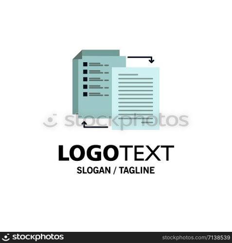 File, Share, Transfer, Wlan, Share it Business Logo Template. Flat Color