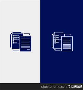 File, Share, Transfer, Wlan, Share it Line and Glyph Solid icon Blue banner Line and Glyph Solid icon Blue banner