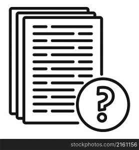 File stack request icon outline vector. Information service. Mobile complete. File stack request icon outline vector. Information service
