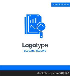 File, Static, Search, Computing Blue Business Logo Template