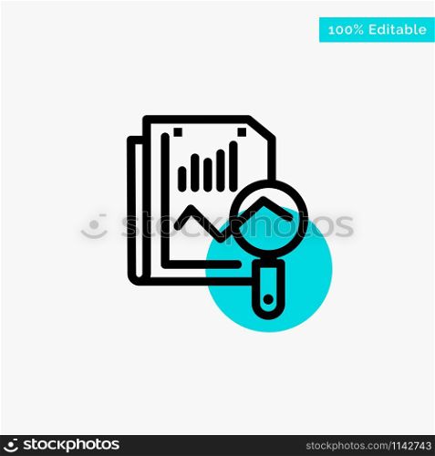 File, Static, Search, Computing turquoise highlight circle point Vector icon