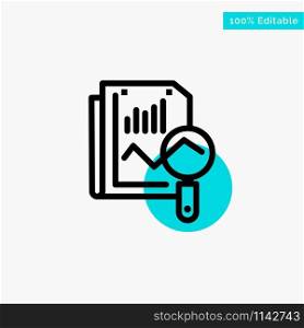 File, Static, Search, Computing turquoise highlight circle point Vector icon