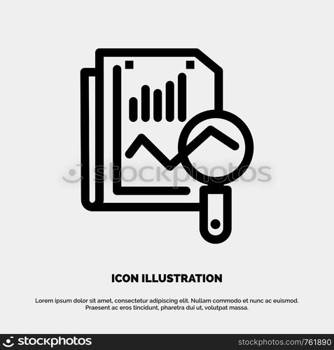 File, Static, Search, Computing Vector Line Icon