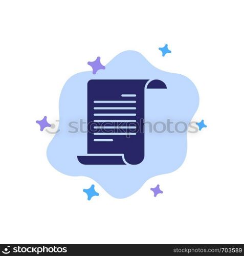 File, Text, American, Usa Blue Icon on Abstract Cloud Background