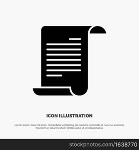 File, Text, American, Usa solid Glyph Icon vector