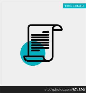 File, Text, American, Usa turquoise highlight circle point Vector icon