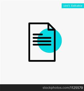 File, Text, Data, Report turquoise highlight circle point Vector icon