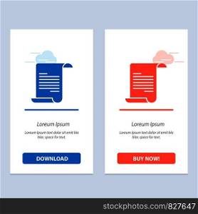 File, Text, Greece Blue and Red Download and Buy Now web Widget Card Template