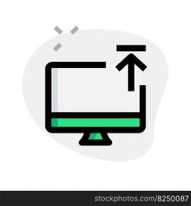 File transfer from a computer to web storage.